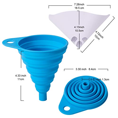 3D Printer Resin Filter Disposable – with Cone Silicone Resin Funnel(Large), Paint Strainer or Resin Strainer kit for uncured Resin Recycling (201) - WoodArtSupply