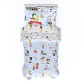 Peanuts Charlie Brown, Snoopy & Gang Bedding, 5 Piece Super Soft Cozy Reversible Comforter and Sheet Set with Sham, Twin, (100% Official Licensed Product) by Franco Collectibles Franco