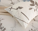 SLEEPBELLA Duvet Cover Queen Size, 600 Thread Count Cotton Botanical Flowers Pattern Printed Reversible Comforter Cover SLEEPBELLA