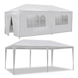 F2C 10 x20 Outdoor Gazebo White Canopy with sidewalls Party Wedding Tent Cater Events Pavilion Beach BBQ (10'X20') F2C