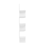 Furinno Rossi 5-Tier Wall Mount Floating Radial Corner Shelf, White Furinno