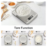 Ultrean Food Scale, 33lb Digital Kitchen Scale for Food Ounces Grams, 304 Stainless Steel, Type-C Charging and Batteries, Perfect for Meal Prep, Cooking, and Baking