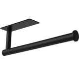theaoo Paper Towel Holder - Under Cabinet Paper Towel Holder for Kitchen, Adhesive Paper Towel Roll Rack for Bathroom Towel, Wall Mounted Matte Black Paper Towel Rack, SUS304 Stainless Steel theaoo