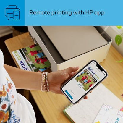 HP Smart-Tank 5000 Wireless All-in-One Ink-Tank Printer with up to 2 years of ink included, mobile print, scan, copy, white, 17.11 x 14.23 x 6.19