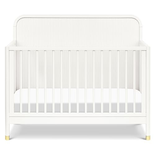 Namesake Brimsley Tambour 4-in-1 Convertible Crib in Warm White, GREENGUARDGold Certified NAMESAKE