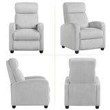 Yaheetech Recliner Chair Corduroy Recliner Sofa with Lumbar Support High-Density Foam & Pocket Springs, Push Back Armchair for Living Room Bedroom Home Theater Light Gray