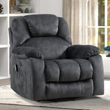 IOMOR Large Power Lift Recliner with Massage and Heat for Elderly, Electric Reclining Chair with USB Port, 2 Hidden Cup Holders, Side Pockets (1, Green Grey) IOMOR