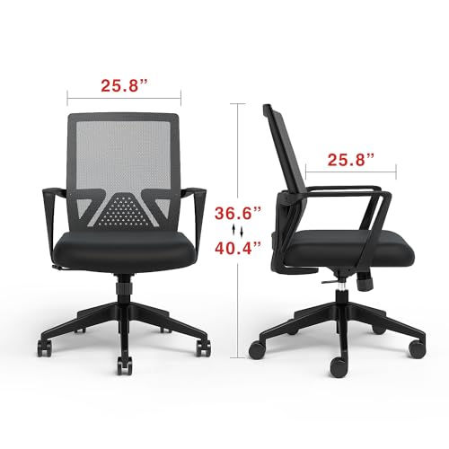 STAPLES Cartwright Ergonomic Office Desk Chair, Adjustable with Breathable Mesh & Lumbar Support, Perfect for Home & Office, Black STAPLES