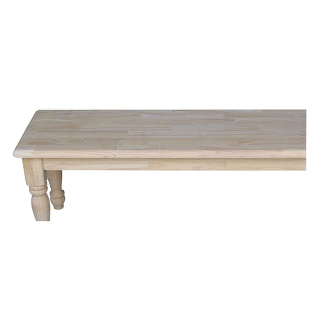 IC International Concepts International Concepts Farmhouse Bench, Unfinished IC International Concepts