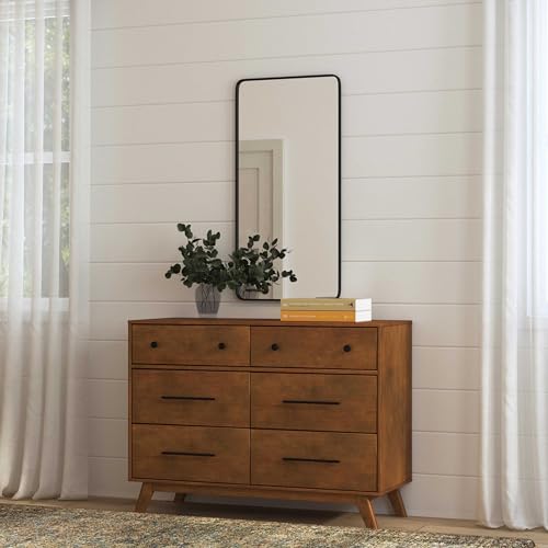 Davinci Otto 6-Drawer Baby Dresser for Bedroom - GREENGUARD Gold Certified - Multi-Purpose Storage Double Chest of Drawers for Boys and Girls -Dresser for Kids Bedroom, Living Room, Nursery -Walnut DaVinci