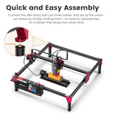 Algolaser 10W Laser Engraver Machine - Laser Engraver/Cutter with Rotary Roller & Laser Engraver Riser - Laser Engraving Machine with 3.5" Smart Touchscreen & AlgoOS,Laser Engraver for Wood & Metal AlgoLaser