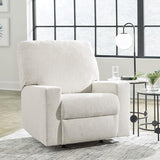 Signature Design by Ashley Rannis Casual Manual Rocker Recliner, White Signature Design by Ashley