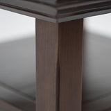 SIMPLIHOME Acadian SOLID WOOD 14 inch wide Rectangle Rustic Contemporary Narrow Side Table in Brunette Brown with Storage, 2 Shelves, for the Living Room and Bedroom SIMPLIHOME