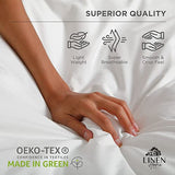 Linen Home 100% Cotton Percale Weave Fitted Sheet, Twin Size, White, 1 Deep Pocket Fitted Sheet, Fits Mattress Upto 16" Crisp and Cool Strong Bed Linen, 39"X75"+15" Linen Home