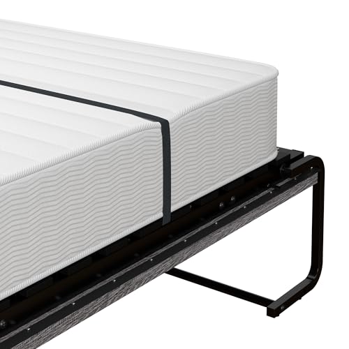 Bestar Nebula 65W Queen Murphy Bed in Bark Gray, Sleeping Arrangement for Multipurpose Room Bestar