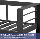 Wisteria Lane 2 Pieces Patio Furniture Aluminum Armchair, All-Weather Outdoor Single Sofa, Grey Metal Chair with Dark Grey Cushions Wisteria Lane