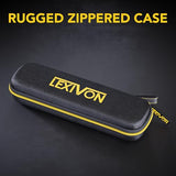 LEXIVON Aluminum Digital Angle Finder Gauge, 5-inch/130mm Multi-Purpose Protractor, Includes XL Display and Rugged Zippered Pouch (LX-DAF5) LEXIVON