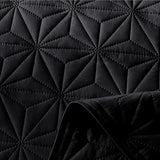 Whale Flotilla California King Quilt Bedding Set, Soft Black Oversized Bedspreads Quilts Cal King Size for All Seasons, 3 Pieces Lightweight Geometric Star Pattern Coverlet Whale Flotilla
