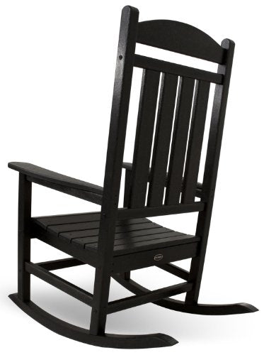 POLYWOOD R100BL Presidential Rocking Chair, Black - WoodArtSupply