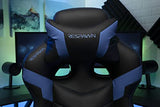 RESPAWN 110 Ergonomic Gaming Chair with Footrest Recliner - Racing Style High Back PC Computer Desk Office Chair - 360 Swivel, Adjustable Lumbar Support, Headrest Pillow, Padded Armrests - 2021 Blue RESPAWN