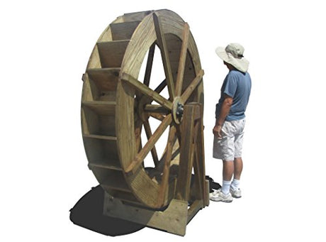 SamsGazebos 6-Foot Craftsman Style Japanese Wood Water Wheel with Stand SamsGazebos