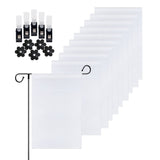 Blank Sublimation Garden Flag 12" x 18" DIY Lawn Flags Polyester Outdoor Single-sided Flag with Free Anti-Wind Clip and Stopper Yard Flag for Garden Or Yard Decoration（ 10 Pack） XZJMY