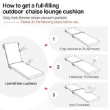 Crestlive Outdoor Chaise Lounge Cushions, Fade Resistant Water Resistant Lounge Chair Cushion, 72''L x 21''W, Set of 2, Chili