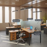 Desk Divider for Students and Desk Privacy Panel. Office Partitions and Ideal Cubicle Light Shield. Frosted Acrylic Clamp-on Desk Partition - 17” W x 18”H Divider VaRoom