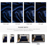 Bedding_Dreamer Silk Like Blue Comforter Set with Sheet Sets Queen 8 Pieces Satin Bedding Silky Bed-in-a-Bag Luxury Hotel Silky with 1 Cushion Cover Bedding_Dreamer