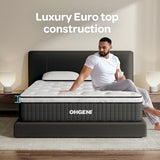 OhGeni 14 Inch Cooling Queen Size Mattress, Hybrid Gel-Infused Memory Foam Bed Mattresses in a Box, Medium Feel Cool Top Fabric,Individual Pocket Innerspring, 3-Zone Design & Reinforced Edge Support OhGeni