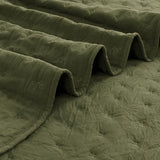 ROARINGWILD Olive Green Cloud Twin Size Quilt Bedding Sets with Pillow Sham, Farmhouse Lightweight Soft Bedspread Coverlet, All Season Rustic Country Thin Comforter, 2 Pieces, 68x90 inches ROARINGWILD