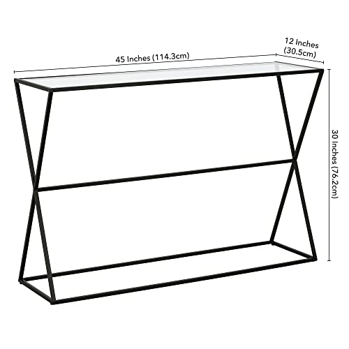 Sabrina 45'' Wide Rectangular Console Table in Blackened Bronze Henn&Hart
