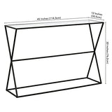Sabrina 45'' Wide Rectangular Console Table in Blackened Bronze Henn&Hart