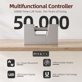 TIQLAB L Shaped Standing Desk Adjustable Height, Electric Corner Standing Desk, 63 x 55 inch Sit Stand Computer Table with Splice Board, Maple TIQLAB