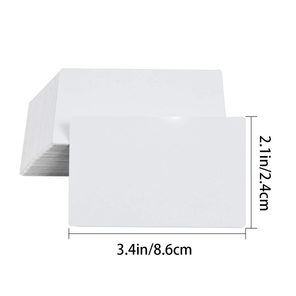 100PCS Sublimation Metal Business Cards 3.4 x 2.1 x 0.01 Inch Blank Sublimation Metal Name Card for Color UV Print (0.25mm) Jolbndcv