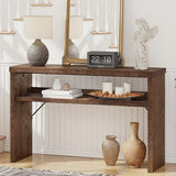 BON AUGURE Entryway Table, Console Table Behind Couch, Wood Sofa Tables with Shelf for Living Room, Farmhouse Entry Tables for Hallway Foyer (Rustic Oak, 47 Inches) BON AUGURE