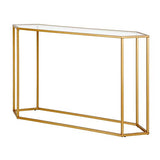 Beck 48'' Wide Hexagonal Console Table in Brass Henn&Hart