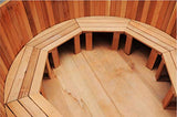 Canadian Redwood Cedar 5' Outdoor Wood-Fired Hot Tub Sauna Spa Bathtub Tub, with Paddle MCP Hot Tub