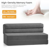 feliz home Convertible Sofa Bed with Metal Frame, Boneless Loveseat Sleeper Sofa Futon Sofa Bed Foldable Full Size Mattress for Living Room, Guest Room feliz home
