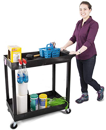 Stand Steady Original Tubstr 2 Shelf Utility Cart/Service Cart Supports up to 400 lbs. - Heavy-Duty Storage Cart for Garage, Warehouse, Kitchens, - WoodArtSupply