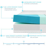 Rhyme source 4.5 Inch Cold Gel Memory Foam Mattress Replacement for Sleeper Sofa and Couch Beds - Full Size CertiPUR-US Certified (Sofa Not Included) Rhyme source