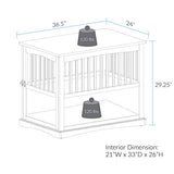 Casual Home Wooden Large Pet Crate, End Table, Espresso, 24 x 36.5 x 29.5 in Casual Home