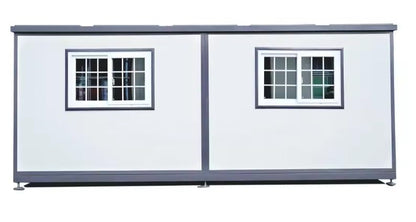 ERRAV Modular Guest House - 19 x 20 FT, Foldable House, Container Home, Portable House, Tiny House for Small Family, Tiny Expandable Prefab House to Live in 1 Bathroom, 2 Rooms, and 1 Kitchen - WoodArtSupply