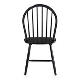 Christopher Knight Home Declan Farmhouse Cottage High Back Spindled Rubberwood Dining Chairs, 2-Pcs Set, Black Christopher Knight Home