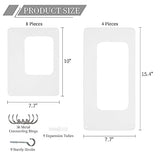 ANMINY 12 PCS Hanging Room Divider Decorative Thick Wall Privacy Screen Panels Set Modern Geometric Pattern Hollow Out Design for Bedroom Living Dining Room Kitchen Office Restaurant Decor - White ANMINY