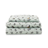 Berkshire Blanket Peanuts® Kids Sheet Set Twin Size - 3 Pieces,Cute Character Snoopy Printed Soft Microfiber Bed Sheets,Mini Snoopy & Woodstock New Flower and Bees Sage Berkshire Blanket