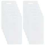 BENECREAT 12pcs White Acrylic Badge Buddy, 4.49x2.2 Inch DIY Badge Buddy Blanks Sublimation Badge Blank for Nurse, Teacher, Lab Tech, Receptionist, Hole: 0.78x0.2 Inch BENECREAT
