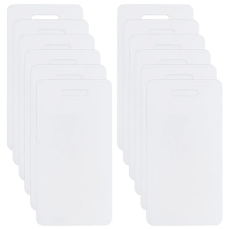 BENECREAT 12pcs White Acrylic Badge Buddy, 4.49x2.2 Inch DIY Badge Buddy Blanks Sublimation Badge Blank for Nurse, Teacher, Lab Tech, Receptionist, Hole: 0.78x0.2 Inch BENECREAT