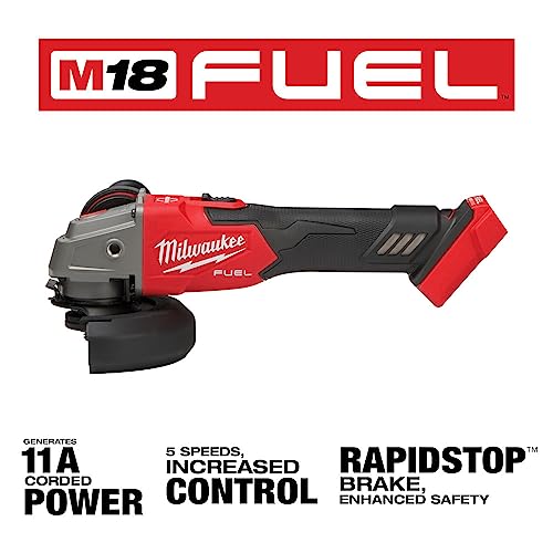 Milwaukee 2889-20 M18 4-1/2" - / 5" Variable Speed Braking Grinder (Bare Tool) - WoodArtSupply