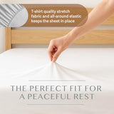 BLISSFORD - 4 Pack Fitted Hospital Bed Sheets with Elastic All Around for a Cotton Rich Soft Knitted Jersey Sheet, 36” x 84” x 12” BLISSFORD